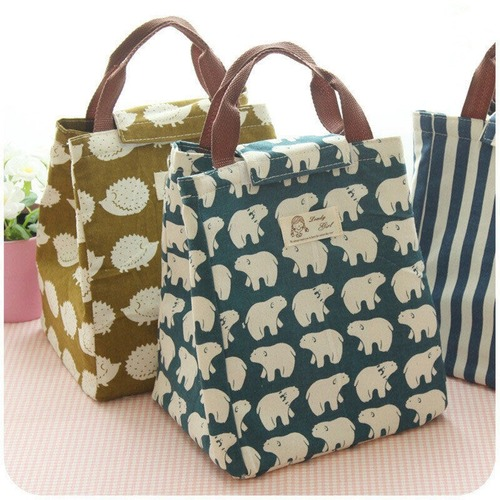 Box Bag Female Picnic Lunch Bags for Women Kids Men Cooler Tote Bag