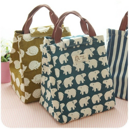 Box Bag Female Picnic Lunch Bags for Women Kids Men Cooler Tote Bag