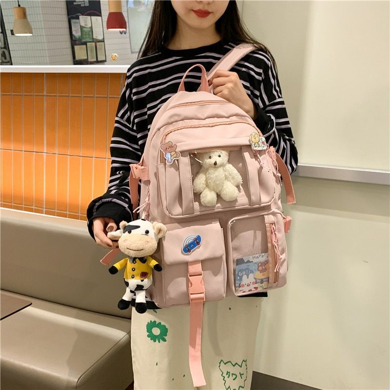 Backpacks Waterproof Multi-Pocket Nylon School Student Laptop Pack Traveling Bag