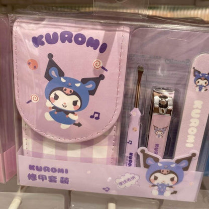 Kuromi My Melody Cinnamoroll Pochacco Portable Nail Clipper Ear Scoop Set
