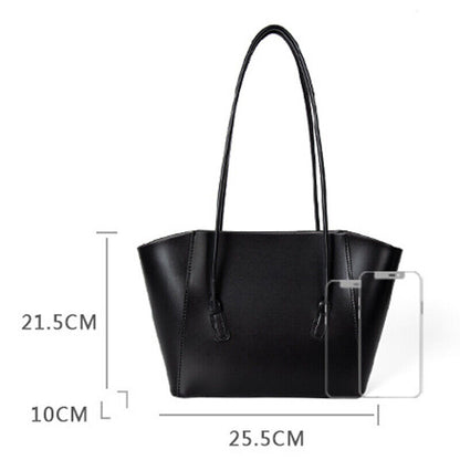Faux Leather Women's Elegant Tote Handbags Bucket Large Capacity Son-mother Bag