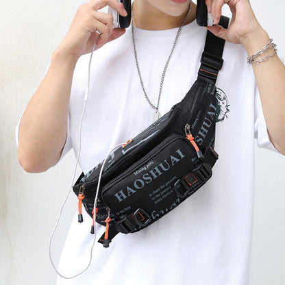 Waist Bags Men Nylon Waist Packs Belt Bag Pack Travel Chest Bags Leg Bag