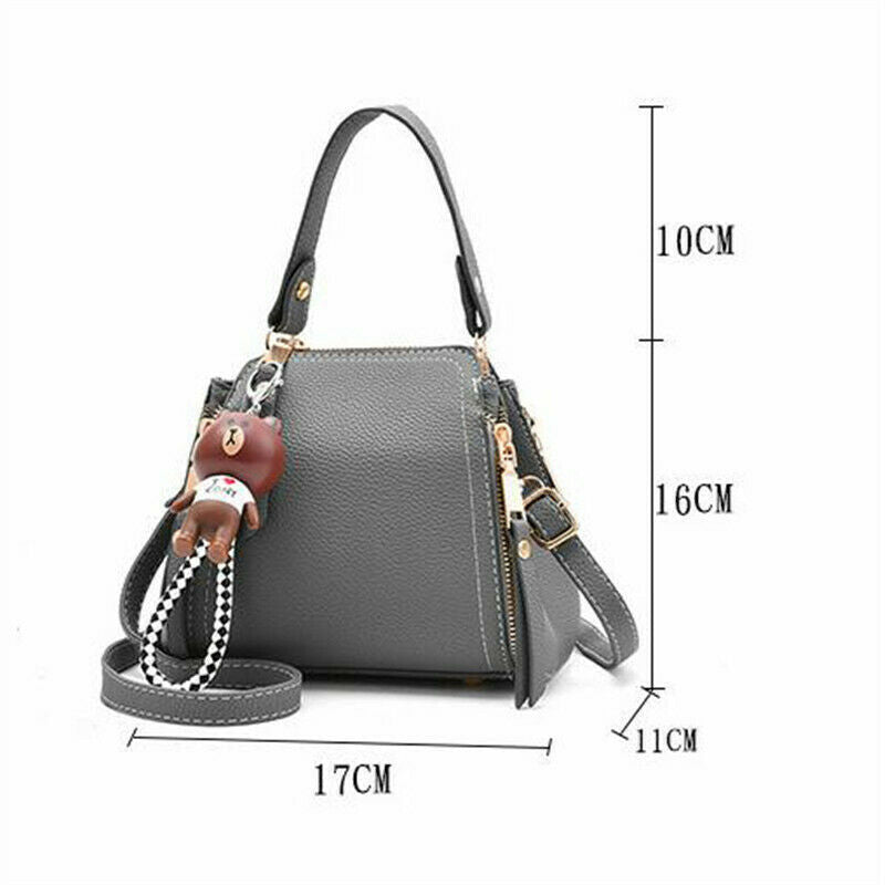 Fashion Women's Single Shoulder Bag Satchel Bag bear Pendant Travel shopping Bag