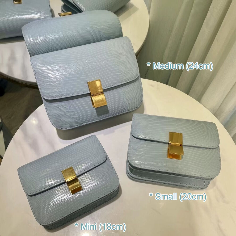 Lizard Effect Real Leather Flap Box bag Shoulder bag Purse Crossbody Square bag