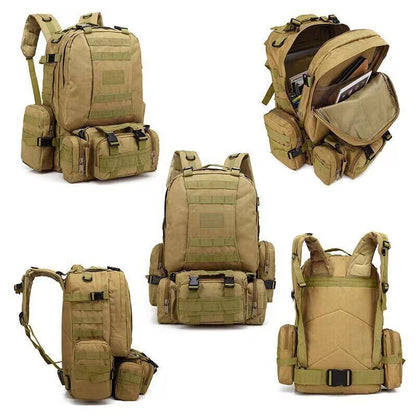Tactical Backpack Mens Sport Bag Outdoor Hiking Climbing Army Rucksack