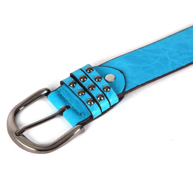 Women's Belt PU Leather Alloy Pin Buckle Fashion Punk Style All-Match Waistbands