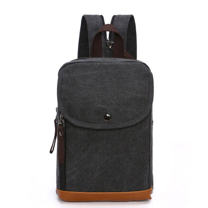 Men's Backpack Canvas Crossbody Chest Bag Casual Daypack Outdoor Sport Bag