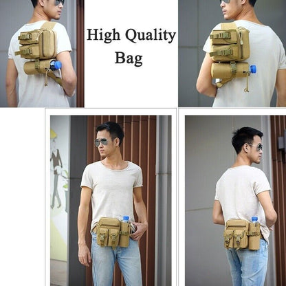 Men's Tactical Casual Fanny Pouch Waist Bag Packs Outdoor Military Bag