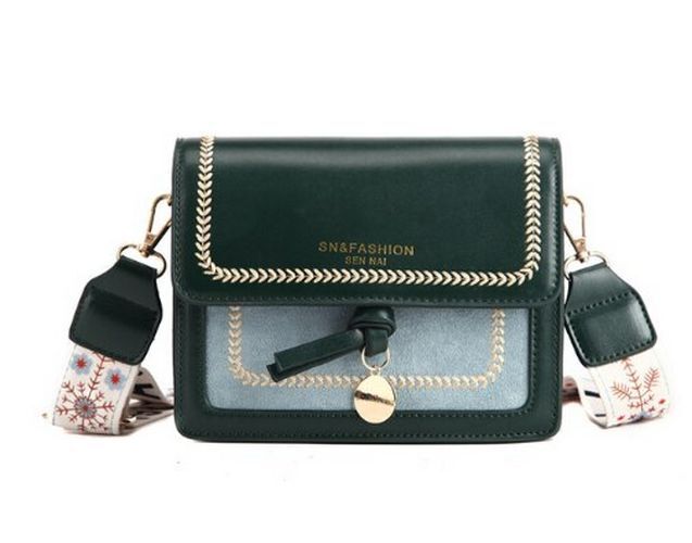 Messenger Bag Transparent PVC Purse Crossbody Chain Shoulder Bag Flap Green Red