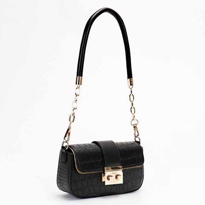 Crocodile Embossed Chain Women'sBag, Desinger Sboulder Bag Small Underarm Bag