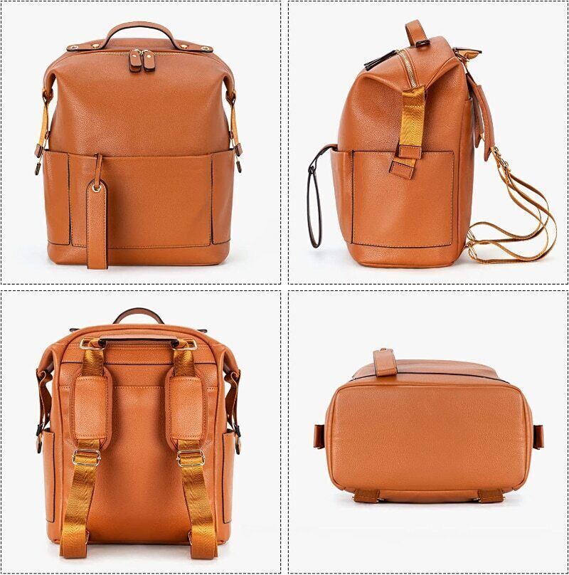 Types PU Leather Bag Backpack Mom Baby Bag Changing Pad Mom Baby Nursing