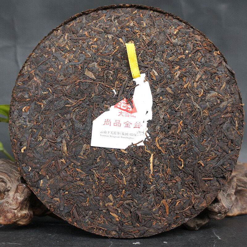 357g Big Snow Shang Pin Golden Ribbon Yunnan Xiaguan Puer Ripe Pu-erh Tea