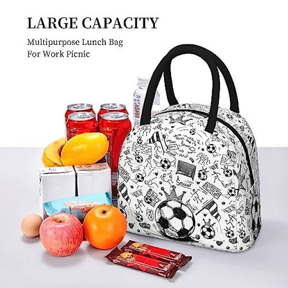 RUVNSR Soccer Lunch Box Ball Portable Insulated Bags One Size, Color 5