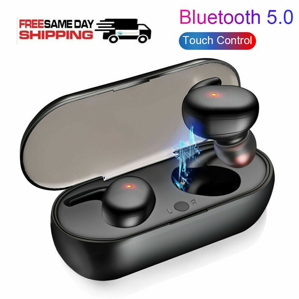 TWS Bluetooth 5.0 Wireless Earbuds Earphone In-Ear Stereo Waterproof Headphone
