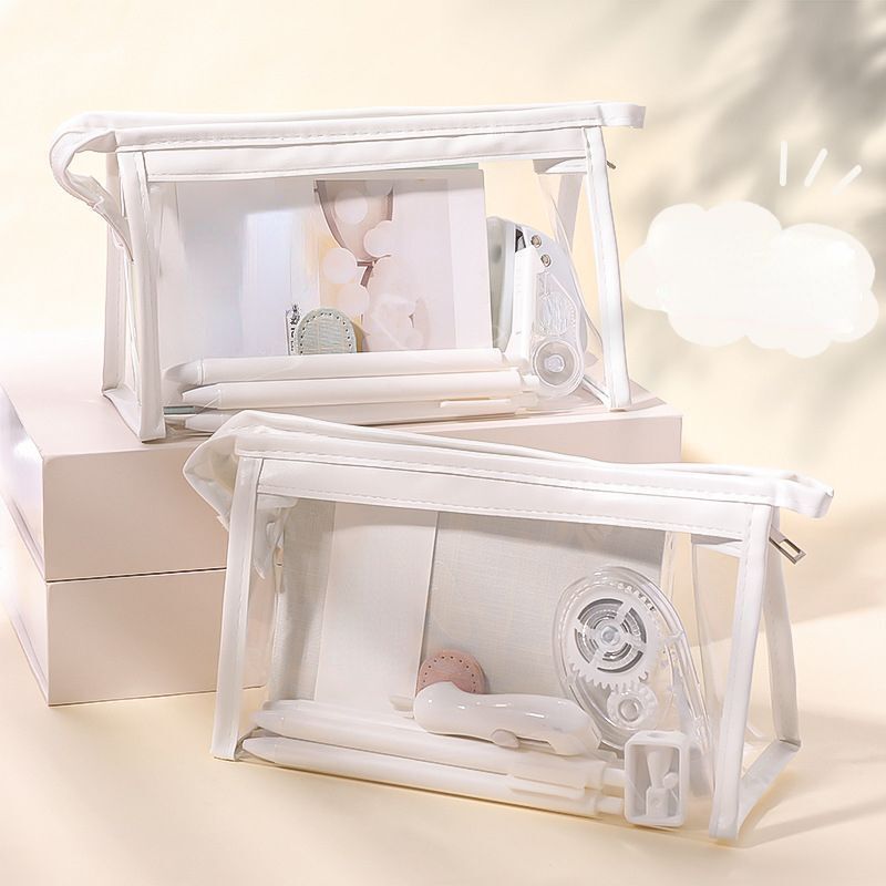 Transparent Cosmetic Bag Zipper Clear Makeup Purse Travel Toiletry Storage Pouch
