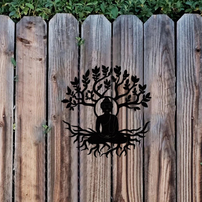 1pc Metal Wall Decor, Buddhism Theme Decor Wall Art Decorations Bedroom Decor