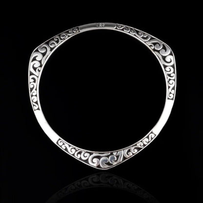 Women Cuff Bracelet Sterling Tibetan Silver Bangle Vintage Style Fashion Jewelry