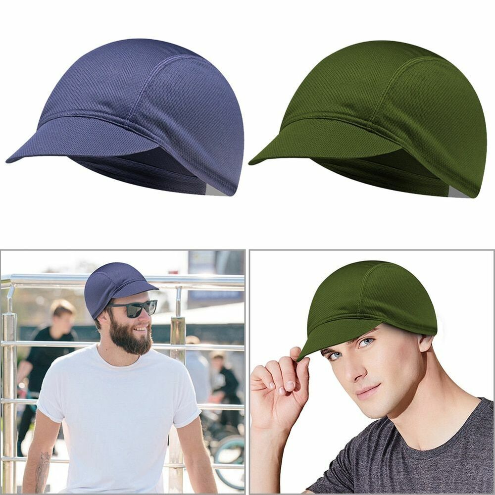 Cycling Cap Solid Color Protection Running Sports Hat Mesh Outdoor Riding Biking