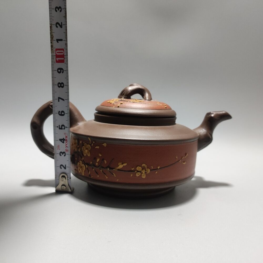 Vintage China Yixing Purple Clay Teapot Zisha Ceremony Nice Plum Blossom Teaware