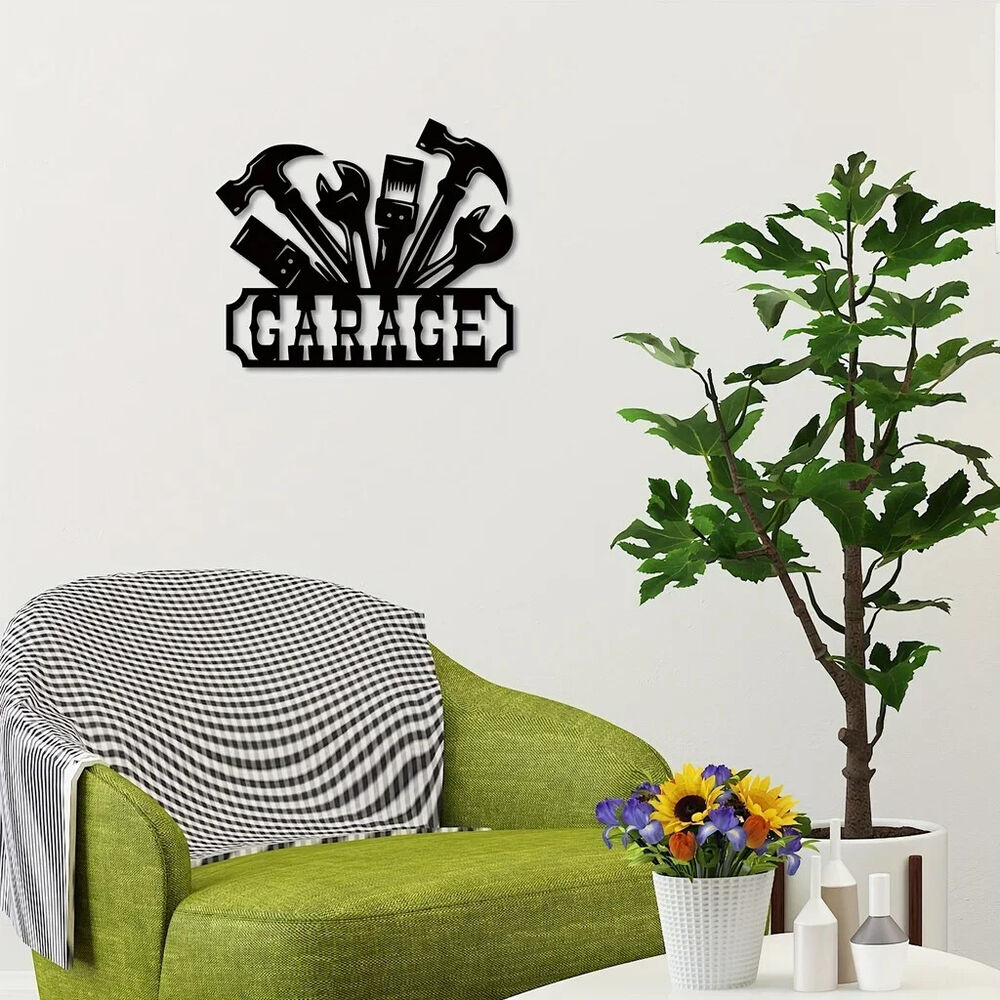 Garage Metal Wall Decor, Unique Garage Sign Wall Decor Plaque Art