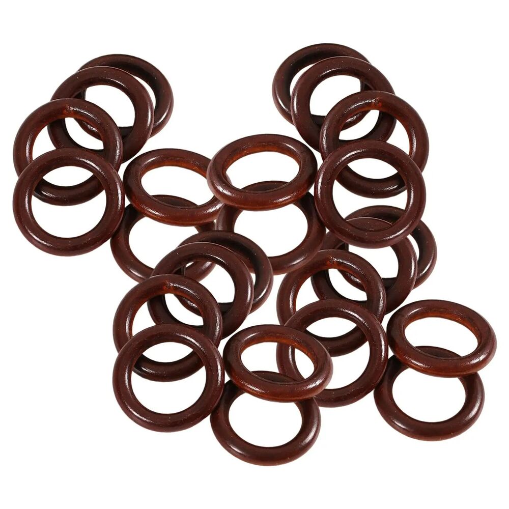 Wooden Rings 100Pcs Circle Pendant Connectors DIY Loop Macrame Crafts Decor 55mm