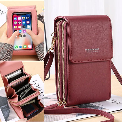 Crossbody Wallet Women Shoulder Bags Long Purse Multifunctional Pocket Polyester