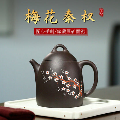 Yixing teapot black mud handmade teapot Kung Fu tea set plum blossom Qin Quan