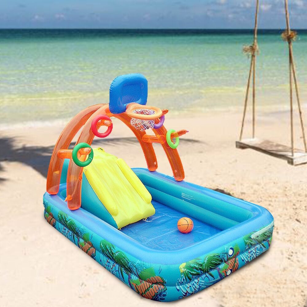 Children Slide Swimming Pool Inflatable Toys Summer Water Play Pool Kids Slide