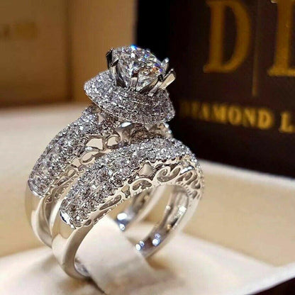 Anillos Sortijas 14k Argollas De Compromiso Matrimonio Oro Plata 925 Para Mujer