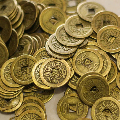 Feng Shui Lucky Coins 20 Pcs Chinese Ancient Oriental Emperor Qing Money 20-24mm
