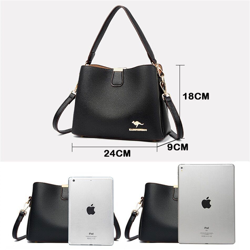 Women's Handbag Purses 3 Layers Ladies Shoulder Messenger Bags Femme