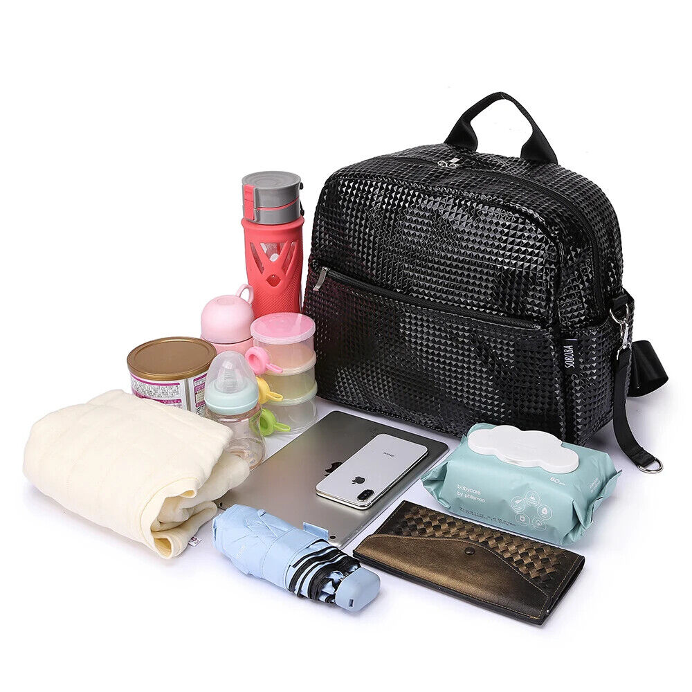Stroller Bag Baby Travel 18L Plaid Diaper Bag Mother Maternity Bag with 2 Straps