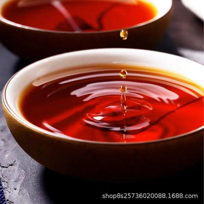 357g Yunnan Seven Zi Cakes Golden Bud Traditional Craft Puerh Ripe Tea Cake Tea