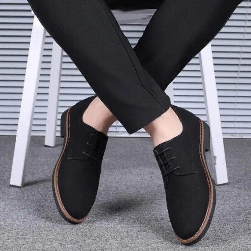 Men Suede Shoes Blue Shoes Men Flats Men Sneakers Casual Men Shoes