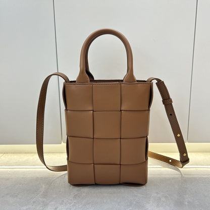 Soft Cow Leather Women's WeaveTote Handbag, Colorful Cute Crossbody Shoulder bag