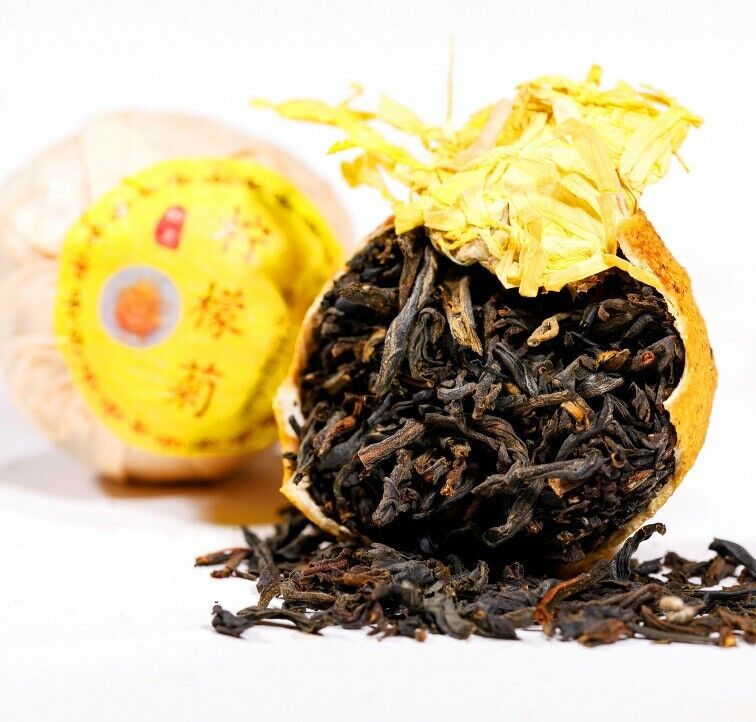 High quality handmade lemon chrysanthemum fruit tea Yunnan Daihong tea-