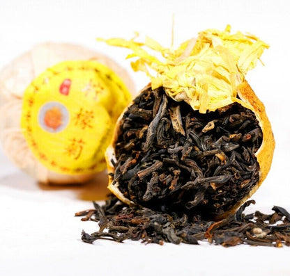 High quality handmade lemon chrysanthemum fruit tea Yunnan Daihong tea-