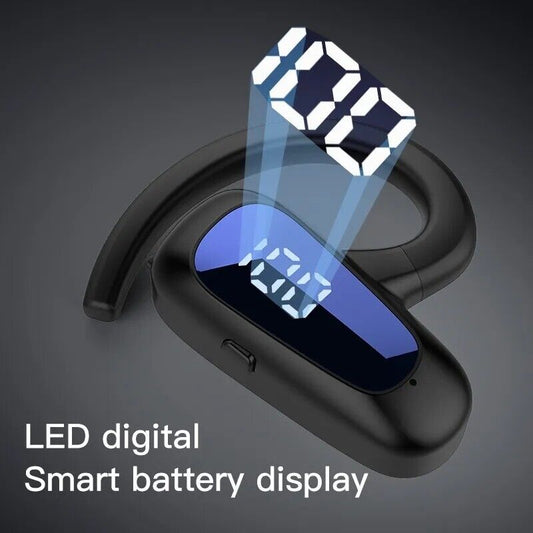 Wireless Bluetooth 5.2 Earpiece Headset Driving Trucker Earbuds Noise Cancelling