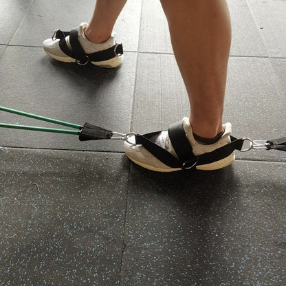 4 D-Rings Ankle Strap Cable Machines Resistance Bands Unisex Fitness Gym Workout