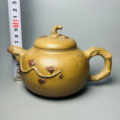 Vintage China Yixing Purple Clay Teapot Zisha Ceremony Nice Plum Blossom Teaware