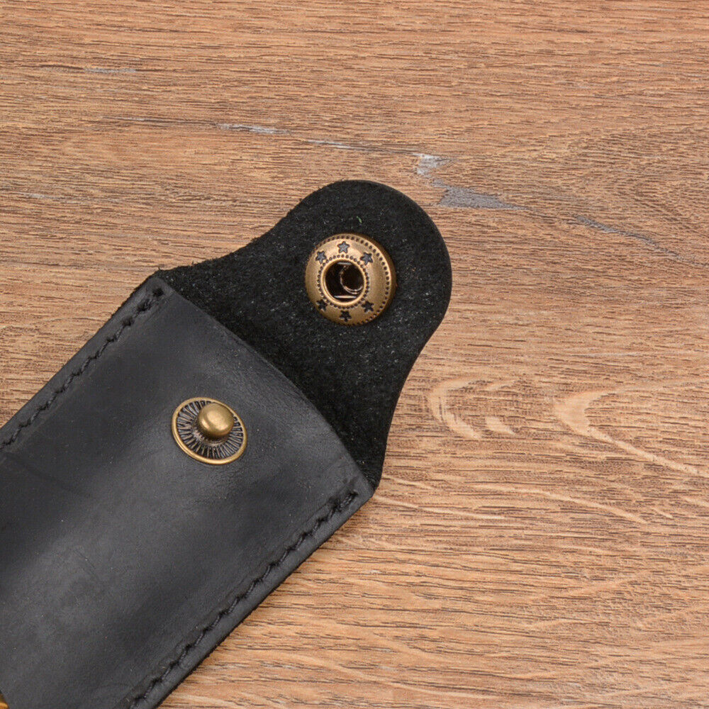 Handmade Cowhide Leather Vintage Single Pen/Pencil Case Stationery Storage Bag