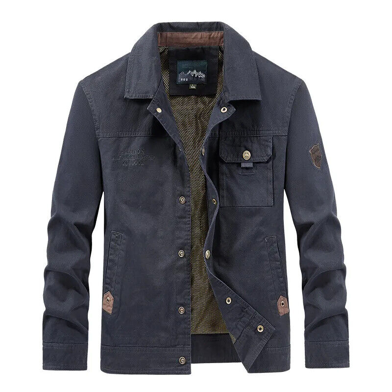 Spring and Autumn Comfortable Breathable Standing Collar Jacket Men's Coat