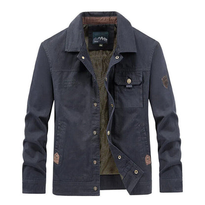 Spring and Autumn Comfortable Breathable Standing Collar Jacket Men's Coat