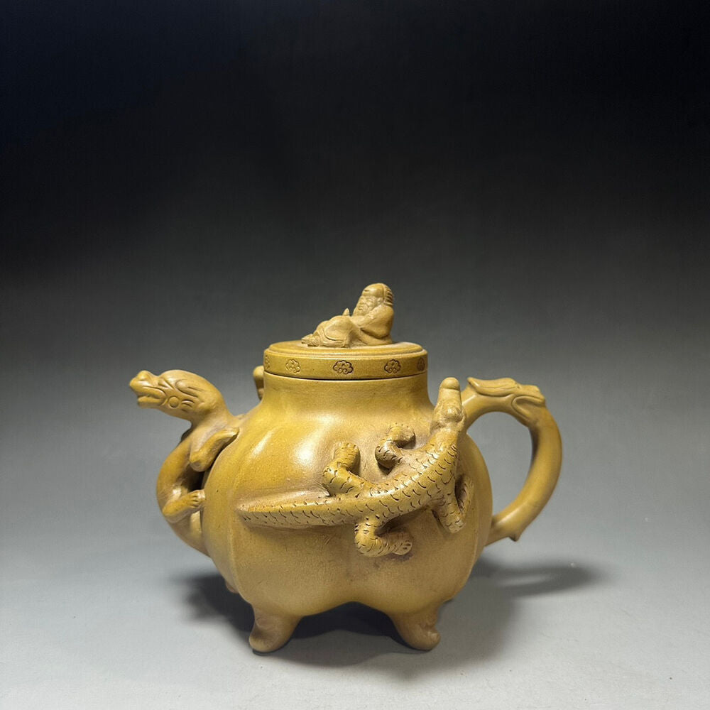 Chinese Yixing Zisha Clay Handmade Exquisite Teapot （福寿壶 底款：邵正来）