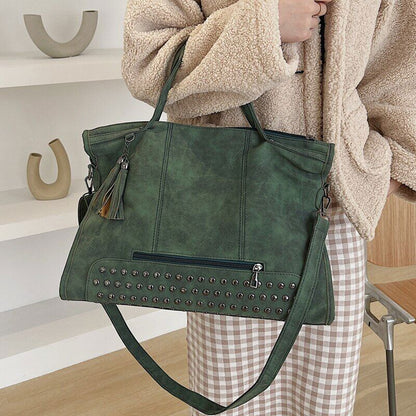 Women Bag Leather Female Tote Bags Tassel Handbag Ladies Shoulder Bag