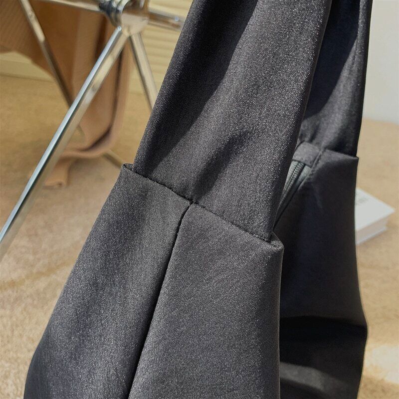 Package Women Waterproof Nylon Solid Black Shoulder Bags Minimalist style