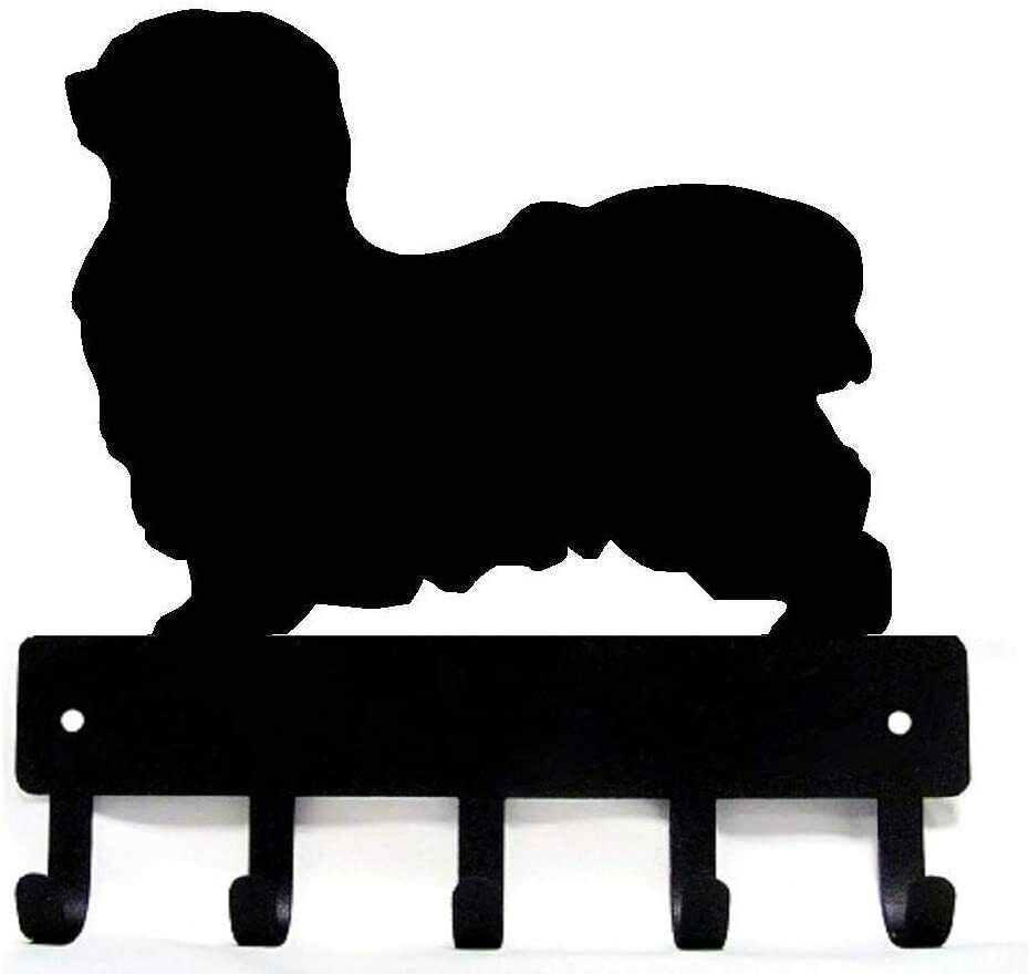 Havanese Dog Key Rack Hanger - 6 Inch Wide/9 Inch Wide Metal Wall Art