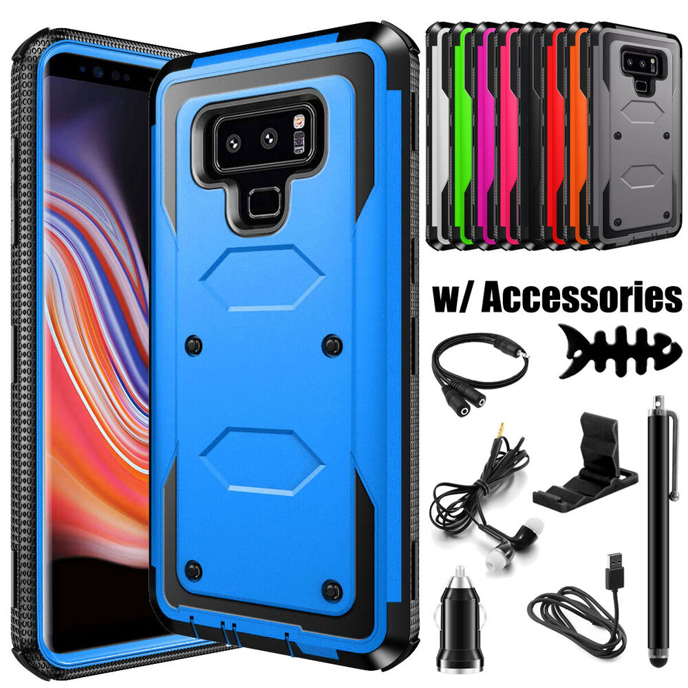 For Samsung Galaxy Note 9 Rugged Hybrid Case Phone Cover w/ Accessory