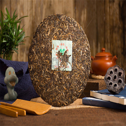 Haiwan Yi Wu Area Ripe Puer Tea Batch211 Top Yunnan QiZiBing Shu Puerh Tea 357g