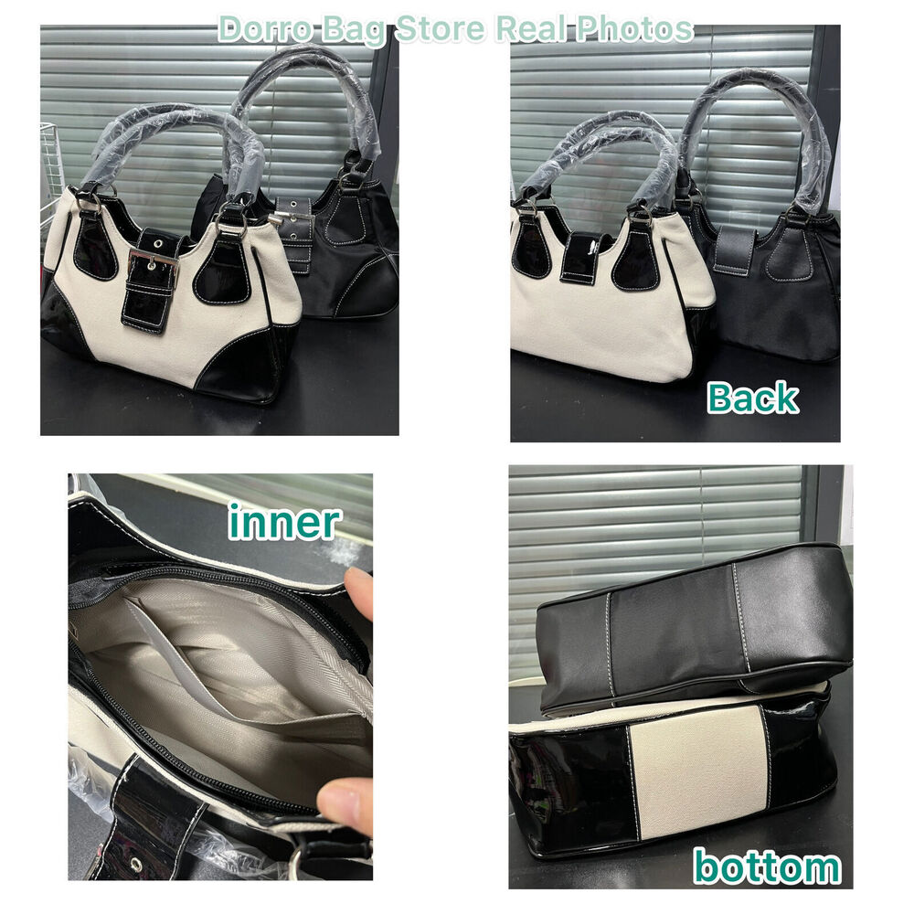 Cool Girls Canvas Bag Leather Women's Chain Shoulder Crossbody Bags Handbags